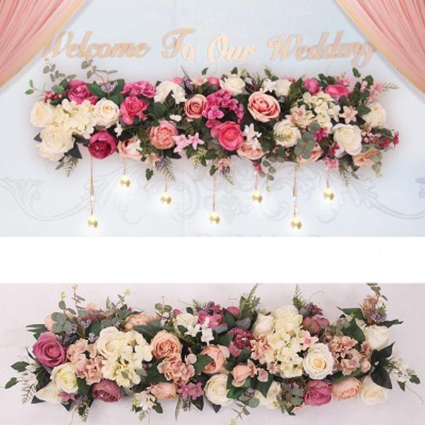 

road cited artificial silk flower row wedding decor wall arched door shop window t station christmas kgh007 decorative flowers & wreaths