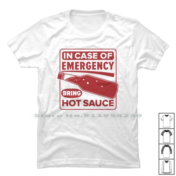 

men's t-shirts emergency t shirt 100% cotton sauce tage joke geek age ny me funny, White;black