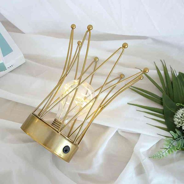 

ins creative crown led lantern net red gift decorative lamp tieyi nightlight