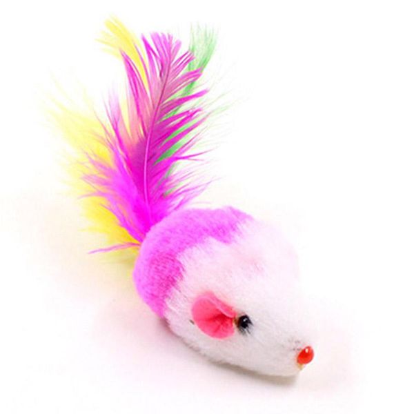 

cat toys 4 pcs toy with feather in the mouse feathers for (ran color)