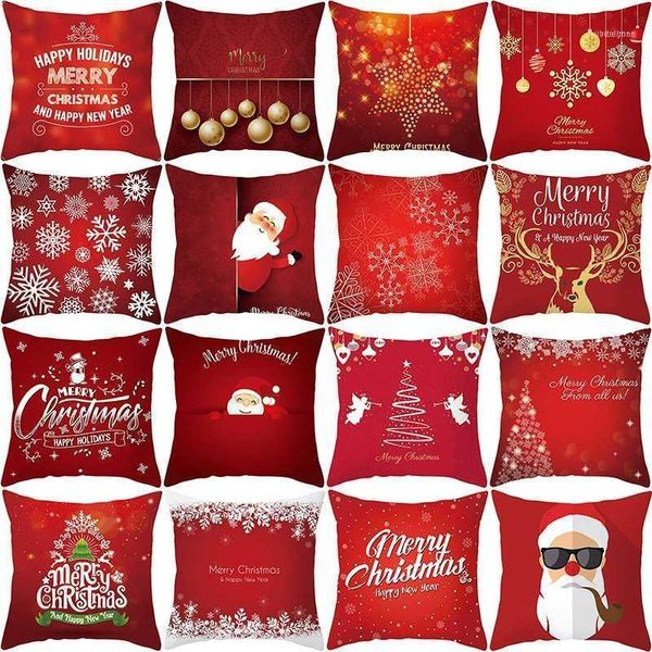

christmas decorations merry pillow case santa claus for home navidad 2021 ornaments gift happy year 20211