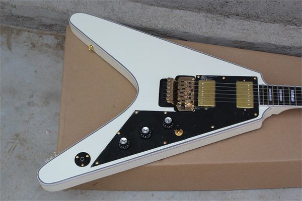 

bolt on fly v electric guitar with tom bridge