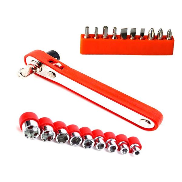 

professional hand tool sets 1/4" dual head mini tool,socket wrench bit drill set accessories kit.icycle repair tools key utility