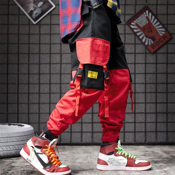 

harajuku pants men fashion cargo hip hop harem street wear trousers skateboard spring thin men's, Black