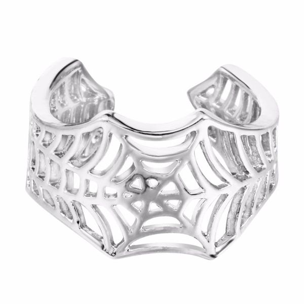 

wedding rings kinitial bat handmade spider web animal tail puzzle jewelry open adjustable encircle ring wholesale bijoux, Slivery;golden