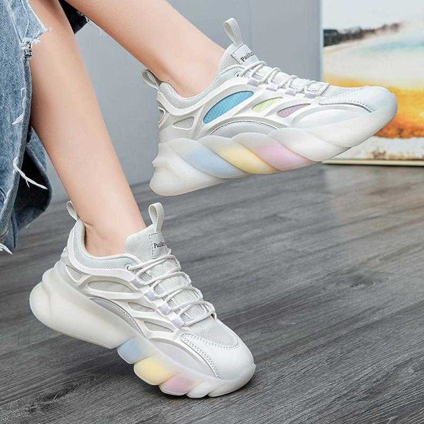 

beyond infinity breathable 2021 thick bottom leisure student rainbow jelly sports dad sho women's