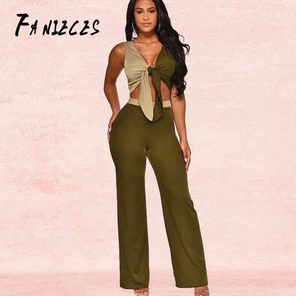 

spaghetti straps crop and pants two piece set ins fashion women fashion party clubwear sets outfits tracksuit 210520, White