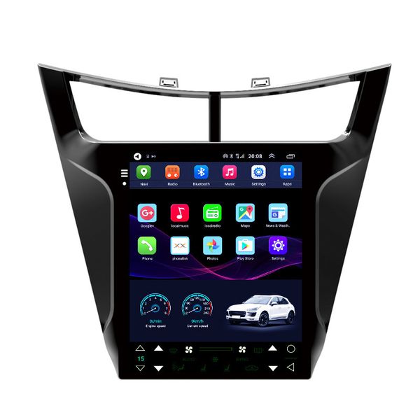 Android 10 Tesla-Style Carro DVD Video Radio GPS Player para Chevrolet Sail 2015-2018 Touch Screen