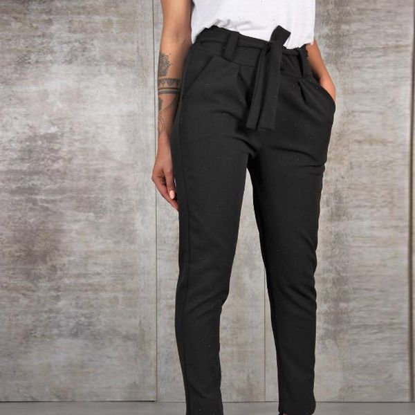 

high waist sport harem womens legging bandage elastic stripe casual pants squat proof, Black