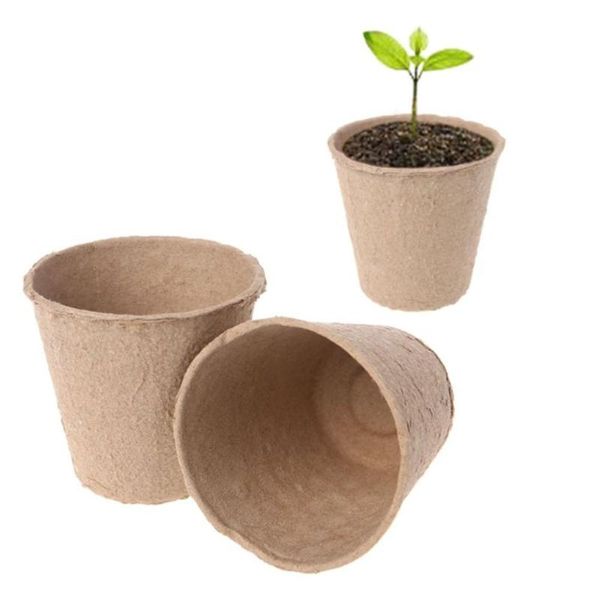 

planters & pots 50pcs seedlings nursery cups plant grow garden starter peat tray horticultural planting tool suitable for