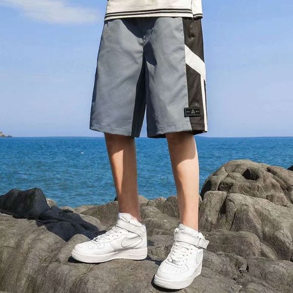 

shorts men's summer thin loose casual trend sports capris and beach, White;black