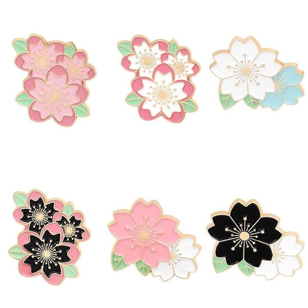 

pins, brooches flower for women fashion custom metal plant enamel pin backpack badge lapel pins jewelry gift, Gray