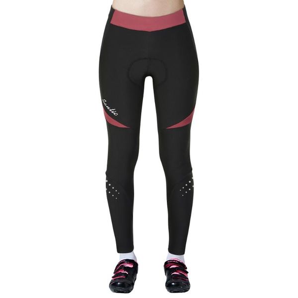 

racing pants santic women cycling winter fleece keep warm mtb riding bicycle sports outdoor trousers reflective asian size k20ld176p, Black;blue