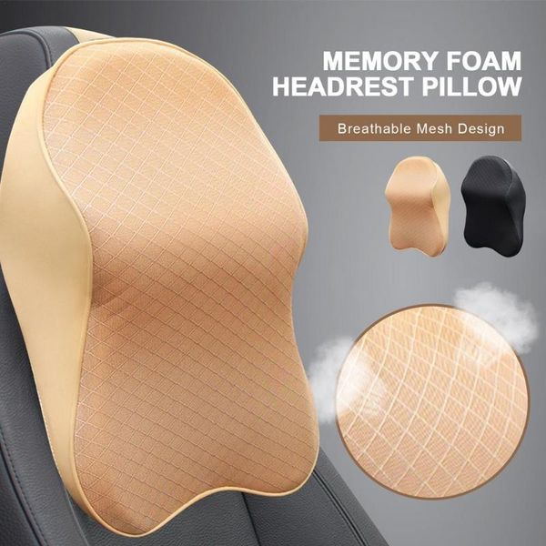 

seat cushions adjustable car neck pillow head restraint 3d memory foam auto headrest travel support holder covers
