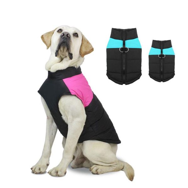 

dog apparel pet winter clothes warn vest cotton padded outfit coat slightly waterproof fabric 8 sizes 4 colors small large dogs