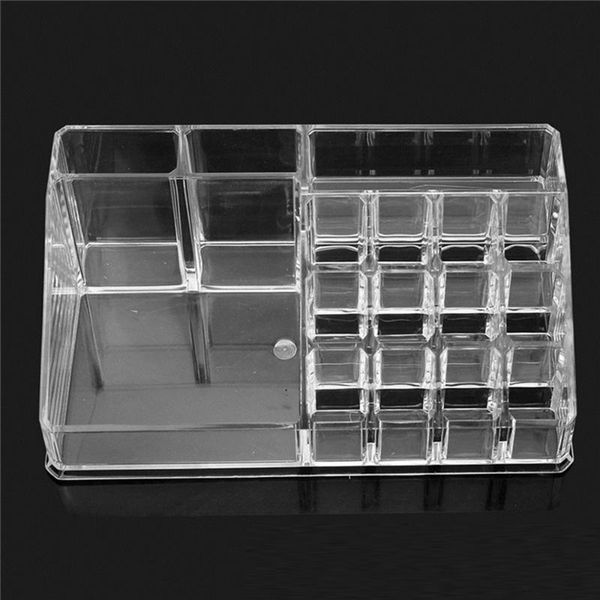

transparent multiple grid acrylic makeup organizer storage boxes make up lipstick holder jewelry box display stand & bins