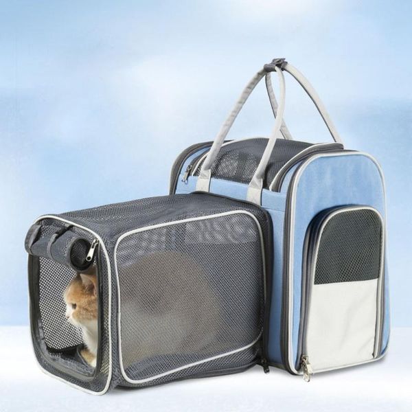 

backpack cat expandable pet carrier backpacks with breathable mesh window portable for small dogs travel outdoor hiking walking