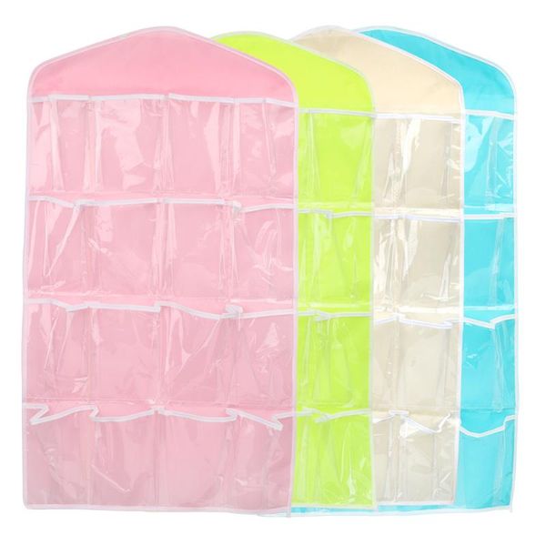 

wardrobe hanging holder socks briefs organizer clothing hanger bags for closet shoes underpants storage 16 pockets