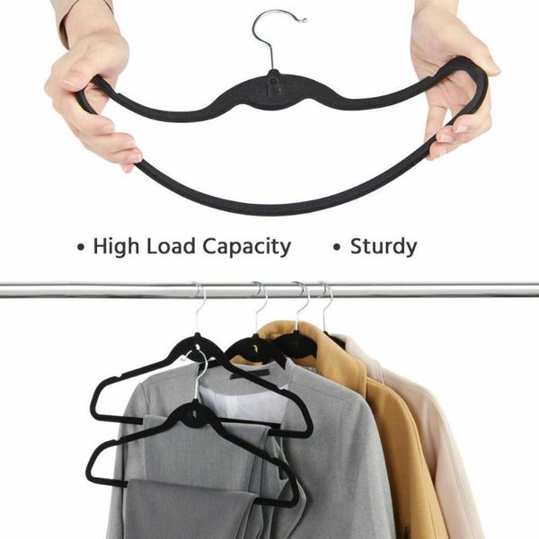 

hangers & racks 10/20pcs non slip velvet suit clothes wardrobe home organizer dss899