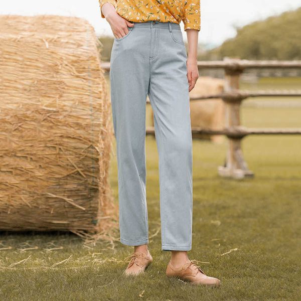 

women's pants & capris capris autumn winter comfortable concise style straight leg casual cotton female women long pant 68jl, Black;white