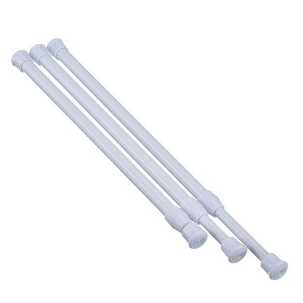 

shower curtains bathroom adjustable curtain rod spring loaded extendable net voile tension rail pole 1pc