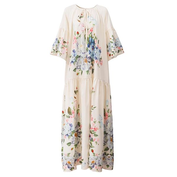 

casual dresses didabole maxi long dress designer bohemian summer women's flower print holiday fashion elegant party, Black;gray