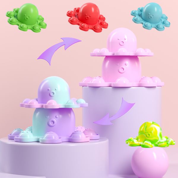 

2021 original pop funny fidget toys rainbow overturned ocs expression it flip doll silicone decompression pendant keychain for children reli