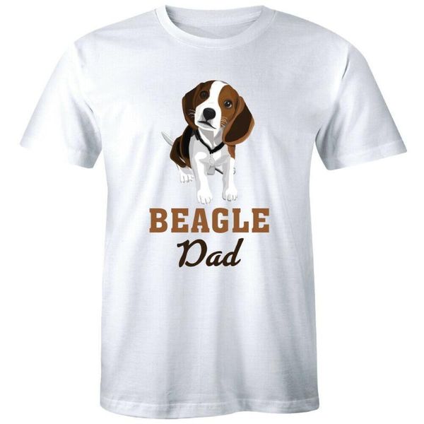 

men's t-shirts beagle dad men t-shirt fur daddy father's day gift ideas love pet animal, White;black