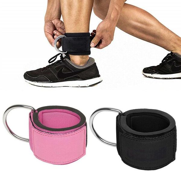 

ankle support 1pcs strap d-ring thigh leg pulley gym weight lifting sport cable attachment, Blue;black
