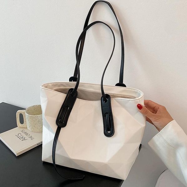 

shoulder bags large capacity leather for women 2021 fashion travel shopping tote bag ladies pure color designer handbags sac