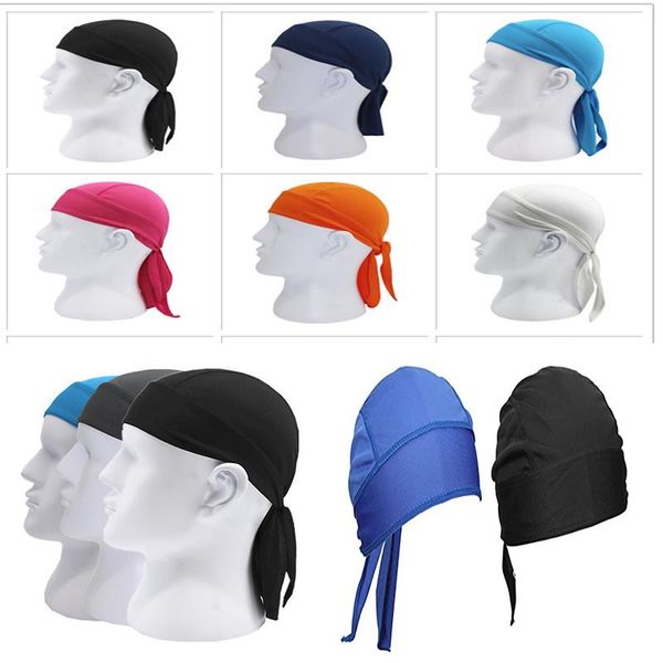 

cycling caps & masks quick dry cap head scarf summer men running riding bandana headscarf pirate headband scarfs drop, Black
