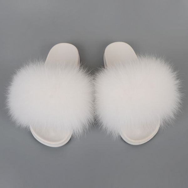 

fur slides women fluffy sandals summer woman shoes flat plush furry slippers house fuzzy flip flops luxury 2021 wholesale mujer, Black