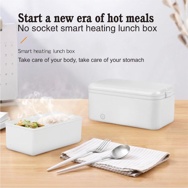 

800ml lunch box fast self-heating portable pbt us/eu plug kitchen leak-proof container picnic multifunction dinnerware sets