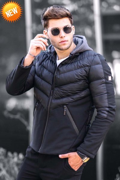 

male black iatable coat 2021 new winter jackets parka men autumn warm outwear brand slim men's coats