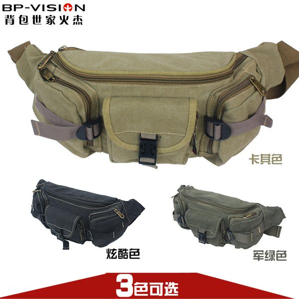

bag pockets outdoor sports waist leisure washing canvas large capacity hiking