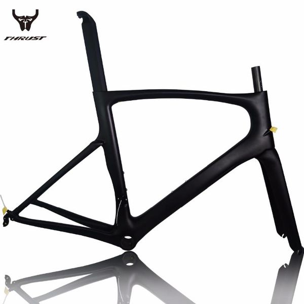 

bike frames thrust carbon road frame 2021 t1000 black bicycle 49 52 54 56 58cm chinese bikes