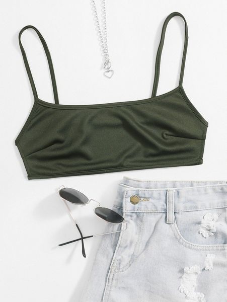 

solid backless cami n6dm#, White