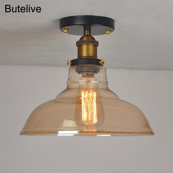 

ceiling lights industrial glass lamp vintage retro loft dining room cloakroom balcony hallway porch light e27 led