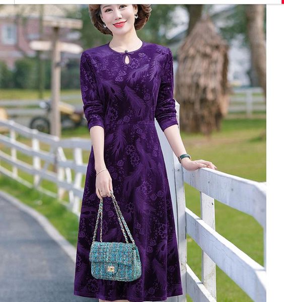 

2021 spring and autumn fashion long sleeve women's dress @207, Black;gray