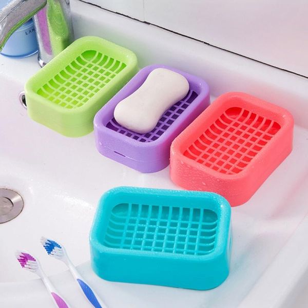 

bathroom storage & organization plastic hollow soap dish with drain portable household products multi-color