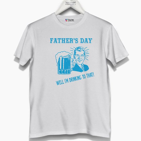 

Men's Fathers Day Drink T-Shirt (Brand New), White;black