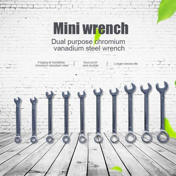 

10pcs/set professional mini combination wrench spanner set 4-11mm hand tools