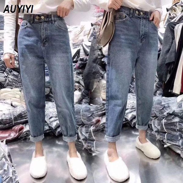 

Plus Size Pants 2021 Spring And Autumn Large Beautiful Legs Thick Thin Women's Trousers High Waist Loose Fat Mm Denim Jeans M-4XL, Black