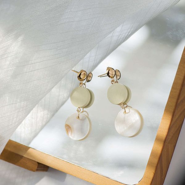 

simple earrings net red with resin long earrings