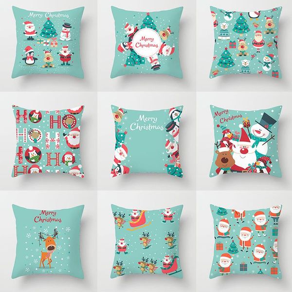 

nordic cushion cover outdoor vintage green art geometric christmas pillow abstract personalized cussion 45*45 cushion/decorative