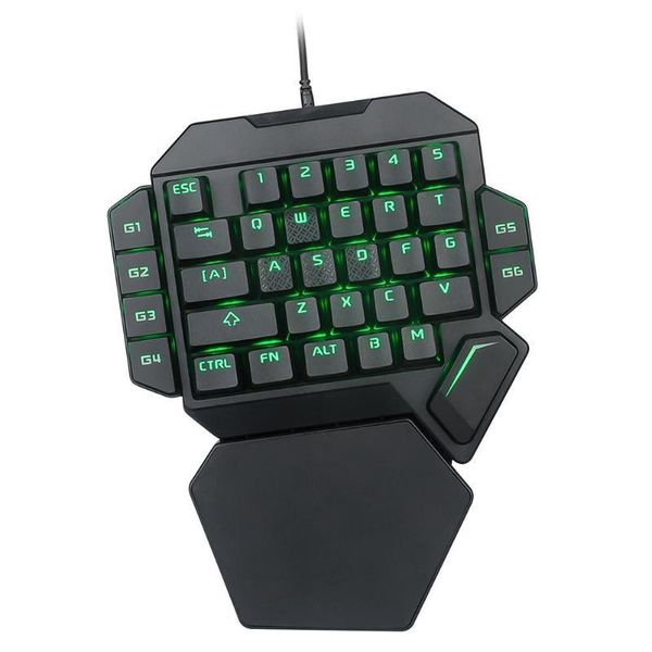 

wired usb mechanical one-handed gaming keyboard / rgb luminous green shaft keyboards