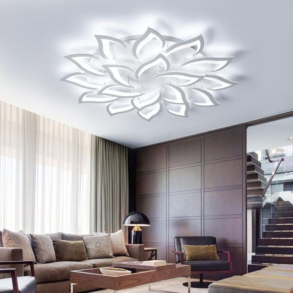 

chandeliers modern led chandelier acrylic rose design ceiling lamp with app remote control for living room bedroom indoor home decor