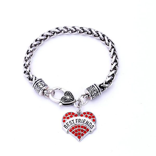 

heart charm bracelet drop link, chain, Black