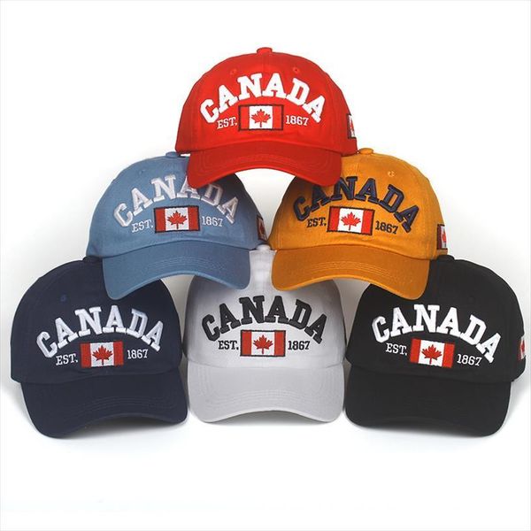 

cotton gorras canada embroidery baseball cap flag of snapback hat adjustable dad caps, Blue;gray