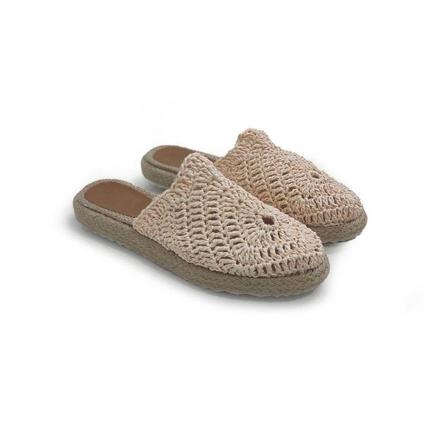 

pudra renk el Ã¶rme bayan terlik slippers, Black